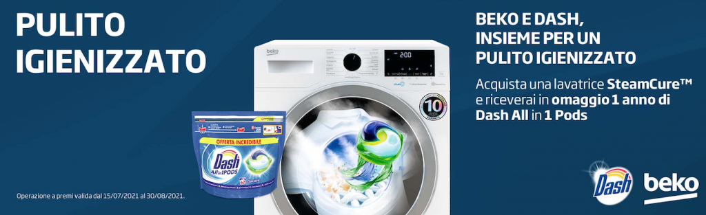 Beko_Promo Beko SteamCure - Dash All in 1 Pods